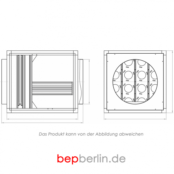 Aktivkohlebox 7.200 m³/h, plus 2 Vorfilterstufen